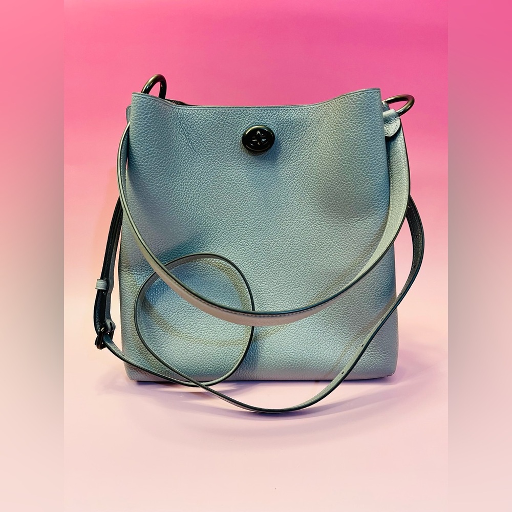 Coach Gray Leather Shoulder Bag - Picture 6 of 10
